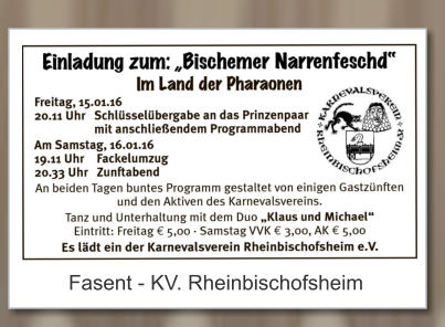 Fasent - KV. Rheinbischofsheim