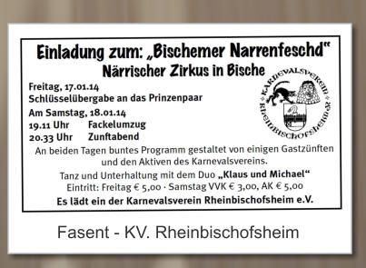 Fasent - KV. Rheinbischofsheim