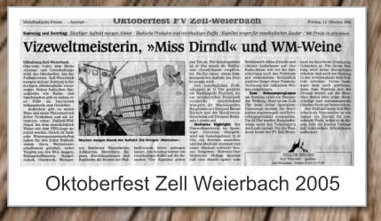 Oktoberfest Zell Weierbach 2005